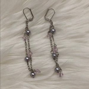 Pale Purple Long Earrings